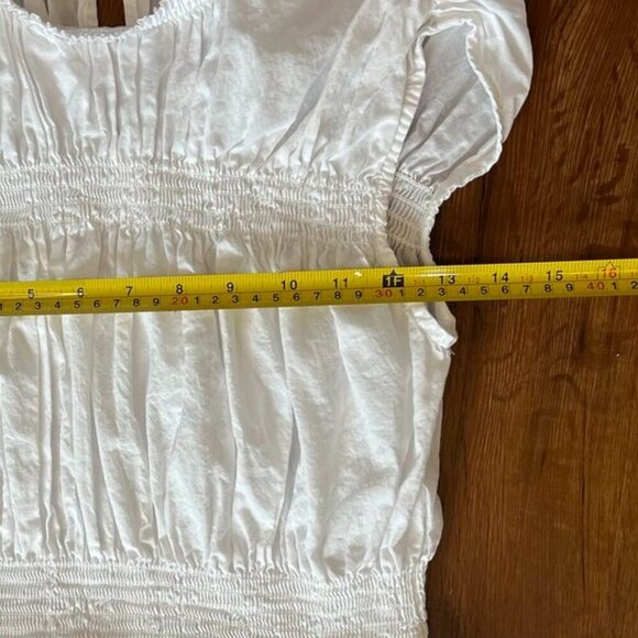 Joe’s Sleeveless Cotton Voile Peplum Top | White | XS MSRP $178 - Picture 7 of 10